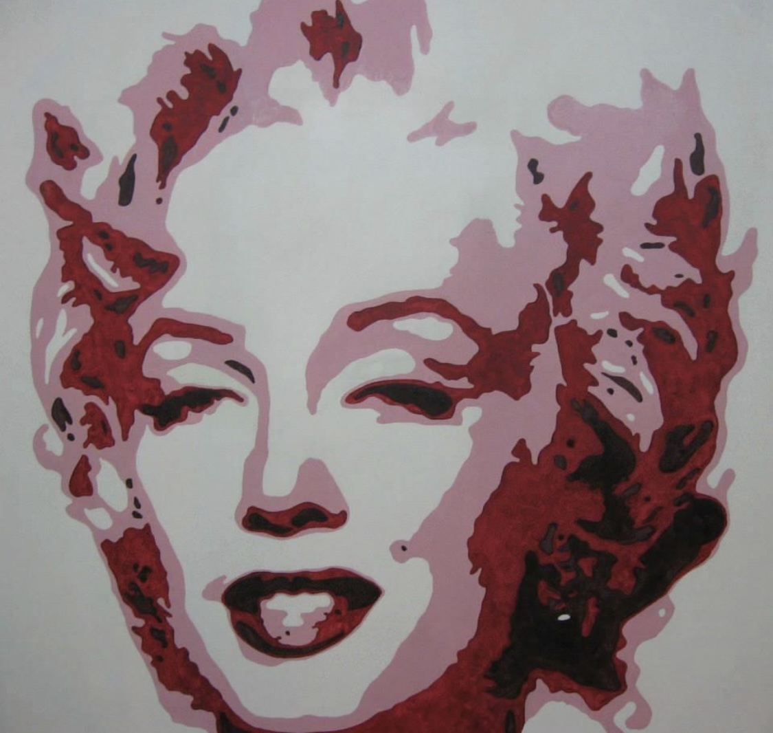 Marilyn Monroe feliz obra de arte pop